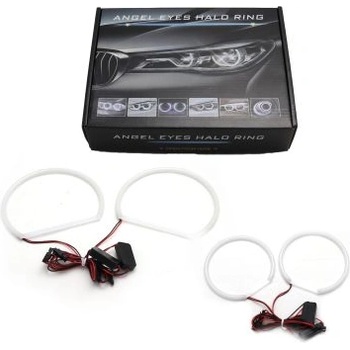 Ангелски Очи Лайтбар дизайн за bmw x5 e53 (1999-2007) - бял цвят