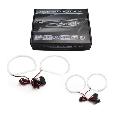 Ангелски Очи Лайтбар дизайн за bmw x5 e53 (1999-2007) - бял цвят