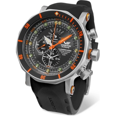Vostok Europe YM86/620A506 Černý silikonový řemínek