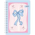 Sentio Календар-бележник спирала 14х21см 2027г Blue Bow