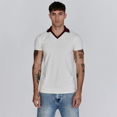 SikSilk Блуза с яка SikSilk Men's Short-Sleeve Polo Shirt - White