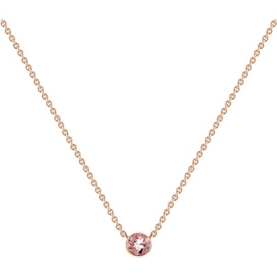 Eppi Strieborný minimalistický náhrdelník s morganitom N45925