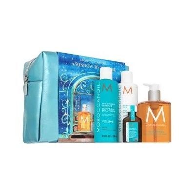 Moroccanoil Volume Holiday Gift Set подаръчен комплект за обем и укрепване на косата 360 ml + 250 ml + 250 ml + 25 ml
