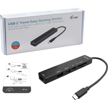 i-Tec USB-C Travel Easy Dock 4K HDMI + Power Delivery 60 W C31TRAVELEASYDOCKPD