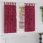Pure Line Home Кадифени завеси в цвят бордо с текстилни гайки (уши), 2 бр. , 140 x 175 см - zalegloto - 50,07 лв