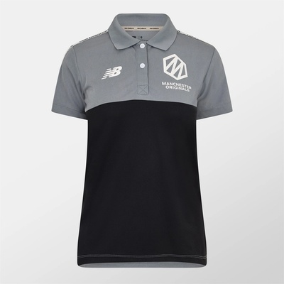 New Balance Блуза с яка New Balance Women's Manchester Cricket Polo Shirt - Gunmetal