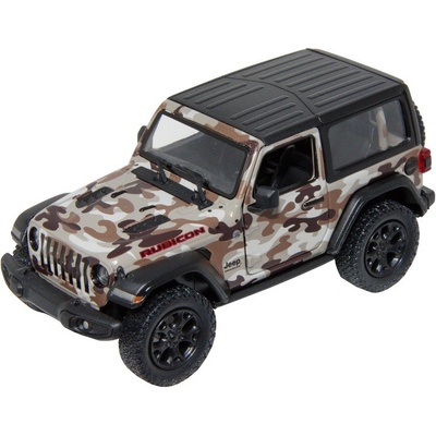 Kinsmart Jeep Wrangler 2018 otevřený hnědá 1:34