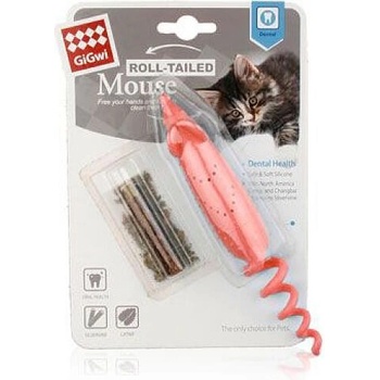 GiGwi Hračka kočka Myška s náplněni Catnip+Matabi 16cm