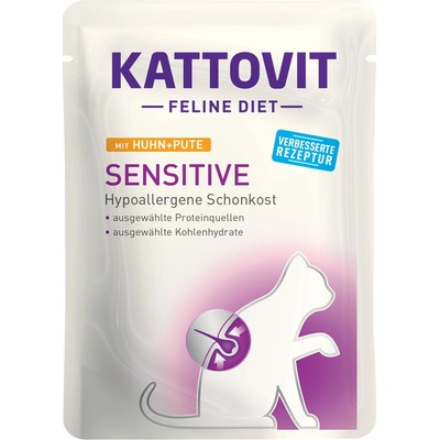 Kattovit Sensitive 12 x kuracie a kačacie 85 g
