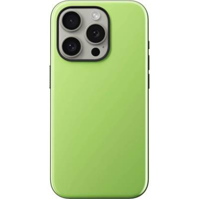 Nomad Sport Glow Case - хибриден удароустойчив кейс с MagSafe за iPhone 15 Pro (светлозелен)