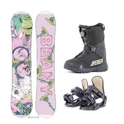 Beany LOVE dívčí snowboard + Beany Junior vázání + Beany Avenger BS boty - 135 cm + XS - EU 32-35
