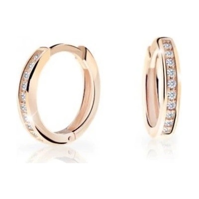 Cutie Diamonds detské kruhové náušnice z ružového zlata s briliantmi C3344-10-10-X-4-D