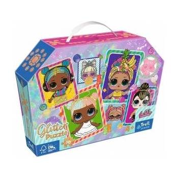 Trefl 70el glitter puzzle in a trunk Colorful dolls LOL Surprise 53016 Trefl
