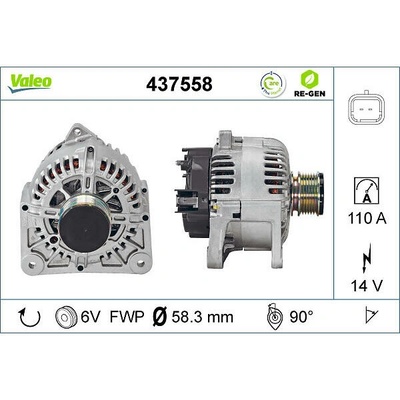 VALEO Alternátor VALEO 437558
