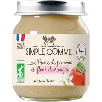 Simple Comme БИО Плодово пюре Ябълка и портокалов цвят 125г