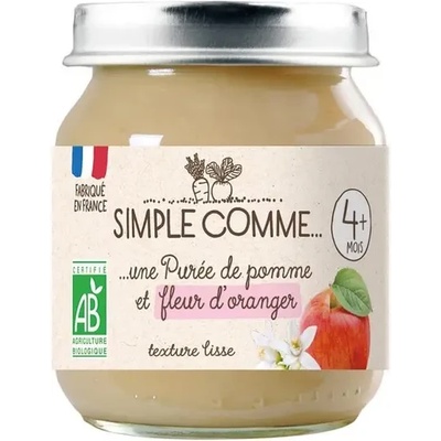 Simple Comme БИО Плодово пюре Ябълка и портокалов цвят 125г