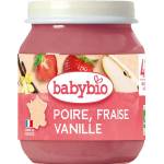 Babybio Био плодово пюре Babybio - Круша, ягода, ванилия, 4 м+, 130 g (3288130510805) - ozone