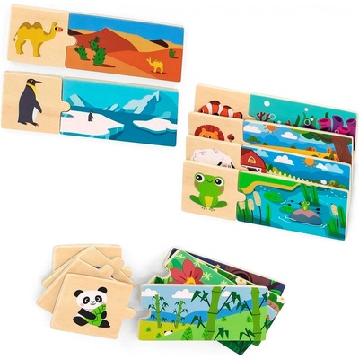 Viga puzzle zvieracie domovy
