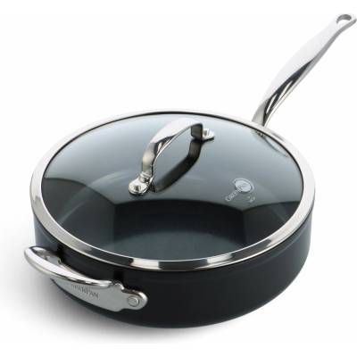 GreenPan BARCELONA PRO pánev 28 cm s poklicí a pomocnou rukojetí, černá CC005328-001