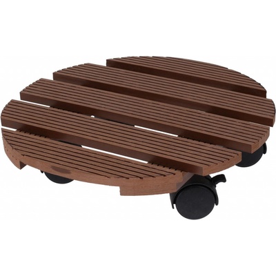 PROGARDEN Podstavec pod květináč s kolečky 29 cm hnědý KO-X64000050 – Zboží Dáma