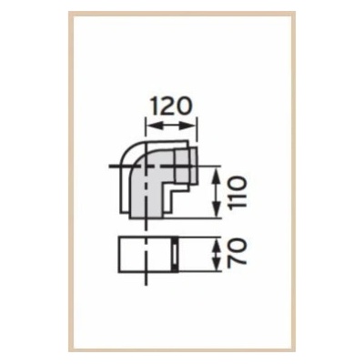 Vaillant koleno odkouření koaxiální 87° 80/125 mm 303210