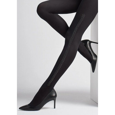 Punčocháče s bočním vzorem BRADS T19 black