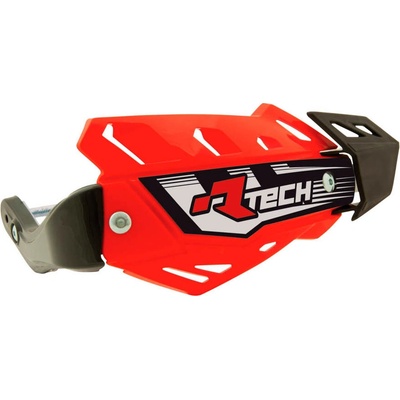 RACETECH (RTECH) chrániče páček FLX ATV/QUAD barva červená (se 3 typy úchytů na řídítka)