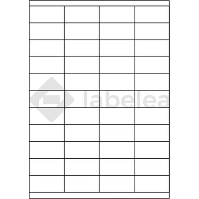 Labelea Samolepiace etikety 52,5x25,4 mm biele papierové, na hárku A4, pre laserovú a atramentovú tlač, Farba etikiet Biela, Počet hárkov v balení 100 EPY052025W044S