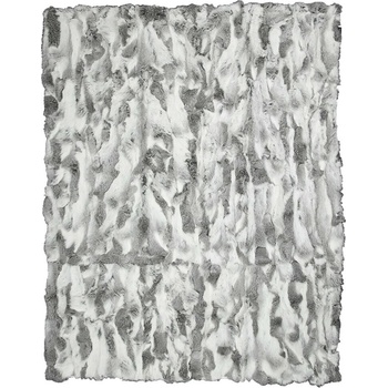 Mars & More pléd z králičie kože Rabbi šedá mix 130x180x3