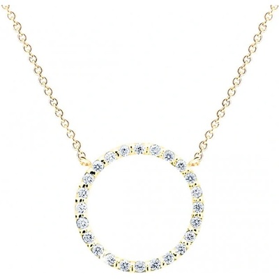 Cutie Jewellery Náhrdelník ze žlutého zlata se zirkony Z6323-40-10-X-1