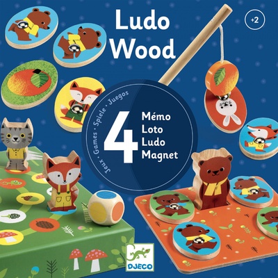 Djeco Ludo Wood 4 hry v lese