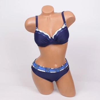 Image 1 of Тъмносин бански с бял и светлосин кант - чашка С