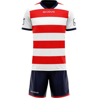 Givova Къси панталони Givova Rugby Kit Jersey with Shorts white/red