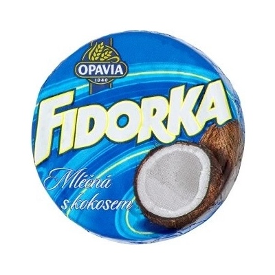 Opavia Fidorka Mliečna s kokosovou náplní 30 g