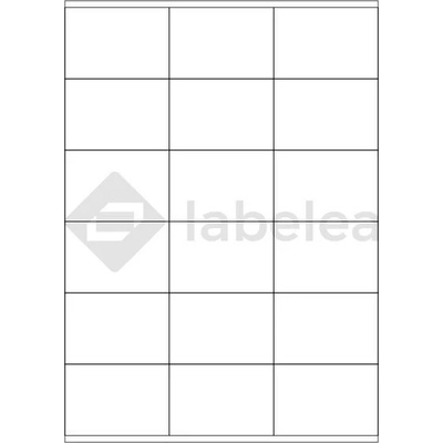 Labelea Samolepiace etikety 70x48 mm biele papierové, na hárku A4, pre laserovú a atramentovú tlač, Farba etikiet Biela, Počet hárkov v balení 1000 EPM070048W018J
