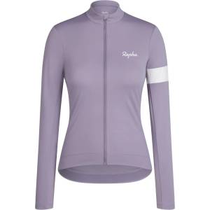 Rapha Дамска фланелка с дълъг ръкав за колоездене Rapha Women's Core Thermal Long Sleeve Jersey Cycling jersey - Lilac Grey / White - размер XL (156-2707-0715)