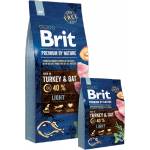 Brit premium by nature light- Суха храна за кучета с наднормено тегло от всички породи с 40% прясно пуешко месо 15 кг