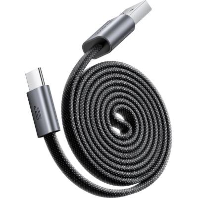 Mcdodo Кабел за данни Mcdodo Self-Winding Series (CA-1200) - USB към Type-C, ултратънък магнитен, 6A, 1m - Черен