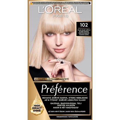 L'Oréal Paris Barva na vlasy blond odstín 102 Perleťově Plavá