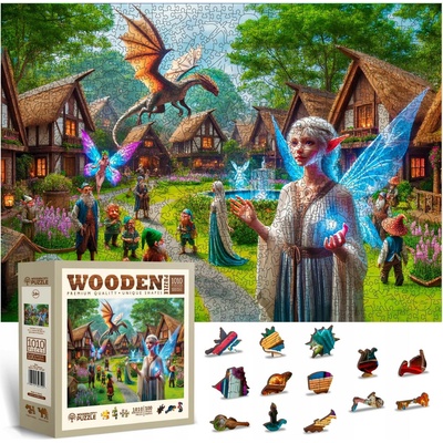 WoodenCity Dřevěné 2024 Fantazijní vesnice 1000 dílků