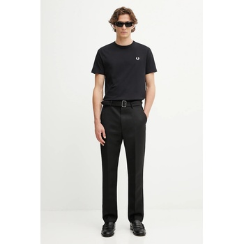 MM6 Maison Margiela Панталон с вълна MM6 Maison Margiela мъжки в черно със стандартна кройка SH2KA0042. M35612.900 (SH2KA0042.M35612.900)