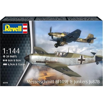 Revell Сглобяеми модели Revell - Военен самолет Месершмит & Самолет Юнкер Stuka (R03770)