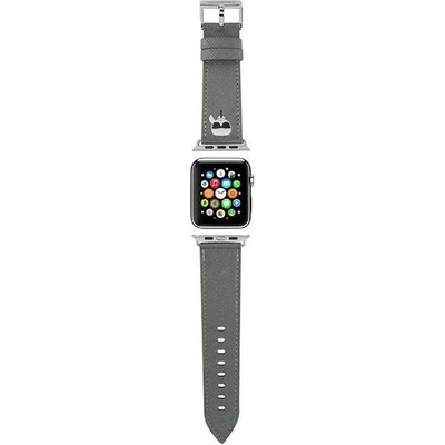 Karl Lagerfeld Karl Head PU Remienok pre Apple Watch 42mm/44mm strieborná 3666339033743