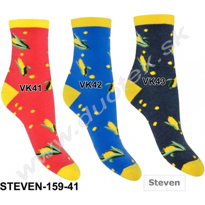 Steven Vzorované ponožky 159 41 VK41 červená