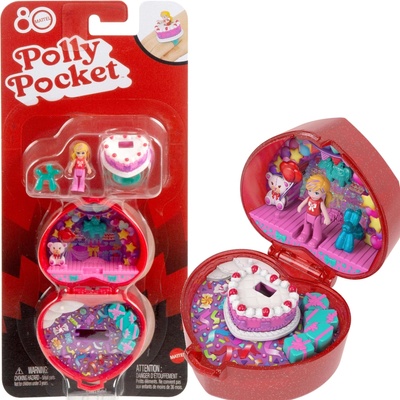 Polly Pocket k 80. výročiu Mattel Výročný kompaktný set s prsteňom