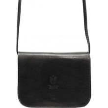 Vera Pelle kožená malá dámská crossbody kabelka černá