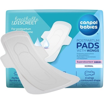 Canpol babies Postpartum Pads With Wings pôrodnícke vložky na deň 10 ks