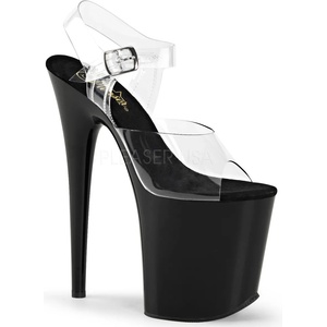Pleaser USA Pleaser Flamingo-808 Clear/Black 39