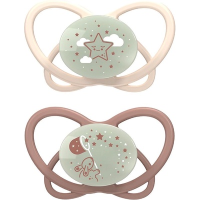 NIP Силиконови залъгалки NIP My Butterfly Green - Зайче и звездичка, 0-6 м, 2 броя, бежови (14000821316249)