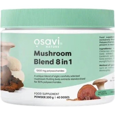 Osavi Mushroom Blend 8 in 1 | Lion's Mane, Cordyceps, Reishi, Chaga, Maitake & Shiitake [200 грама] Натурален